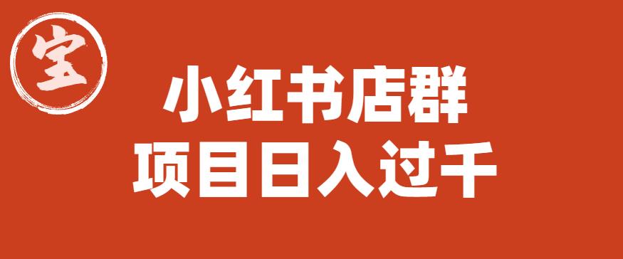 宝哥小红书店群项目,日入过千(图文教程)【揭秘】-第一资源库