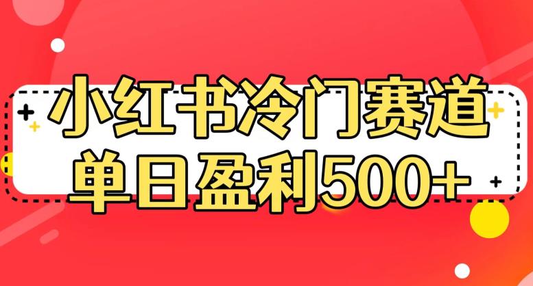 小红书冷门赛道,单日盈利500+【揭秘】-第一资源库
