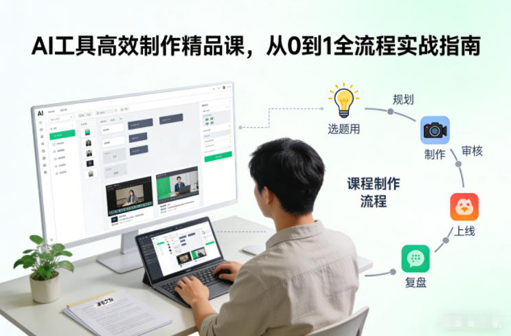 AI工具高效制作精品课，从0到1全流程实战指南-第一资源库