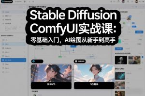 Stable Diffusion ComfyUI实战课：零基础入门，AI绘图从新手到高手-第一资源库
