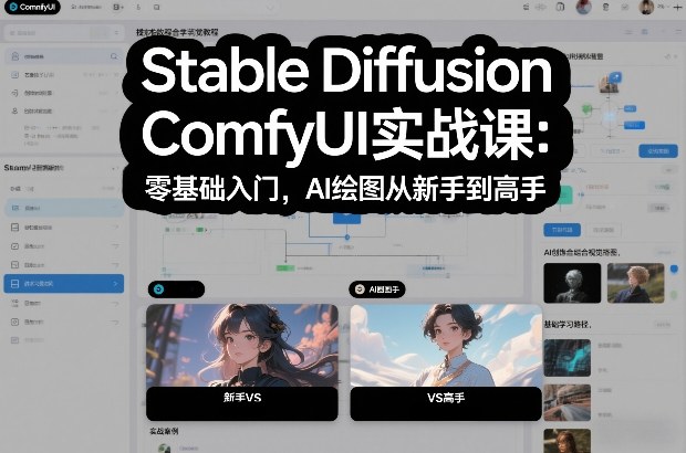 Stable Diffusion ComfyUI实战课：零基础入门，AI绘图从新手到高手-第一资源库
