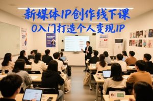新媒体IP创作线下课,0入门打造个人变现IP-第一资源库