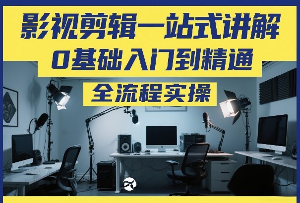 影视剪辑一站式讲解，0基础入门到精通，全流程实操-第一资源库