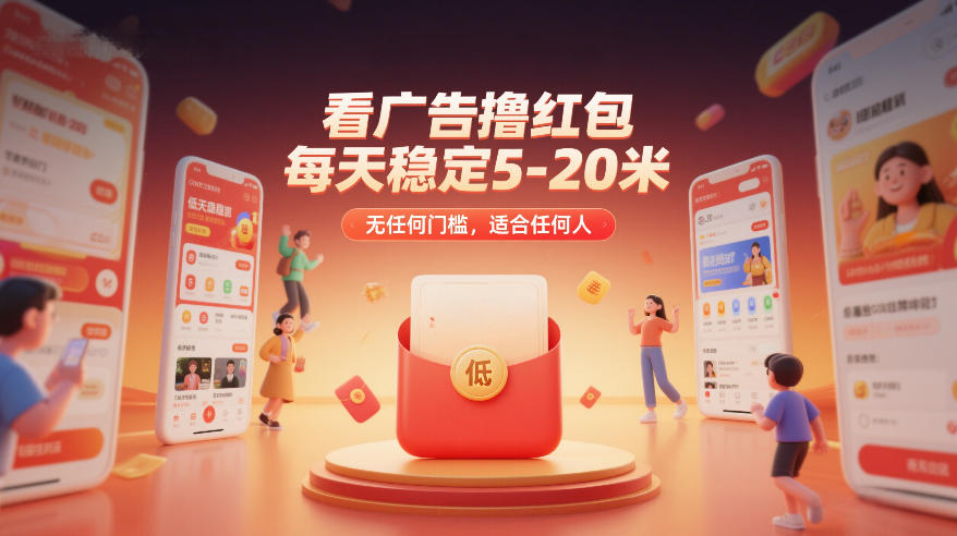 看广告撸红包，每天稳定5-20米，无任何门槛，适合任何人-第一资源库