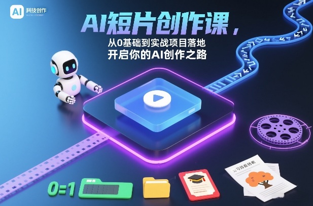 AI短片创作课，从0基础到实战项目落地，开启你的AI创作之路（更新）-第一资源库