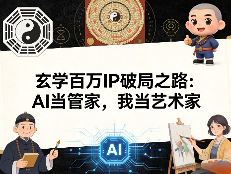 玄学百万IP破局之路：AI当管家，我当艺术家-菠萝头