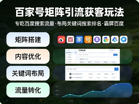 百家号矩阵引流获客玩法，专吃百度搜索流量，布局关键词搜索排名，霸屏百度-菠萝头