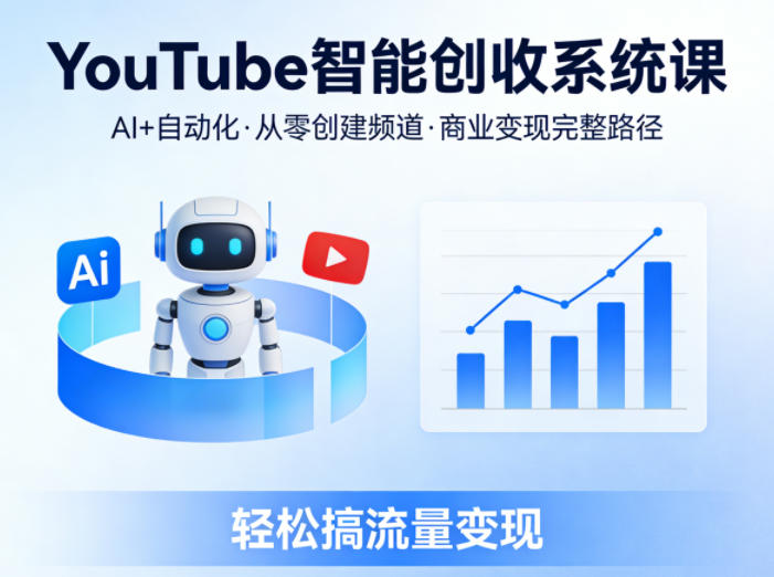 YouTube智能创收系统课，AI+自动化，从零创建YouTube频道并实现商业变现的完整路径，轻松搞流量变现-菠萝头