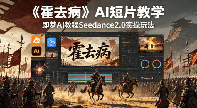 《霍去病》AI短片教学，即梦AI教程Seedance2.0实操玩法-菠萝头