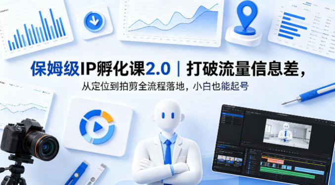 保姆级IP孵化课2.0｜打破流量信息差，从定位到拍剪全流程落地，小白也能起号-菠萝头