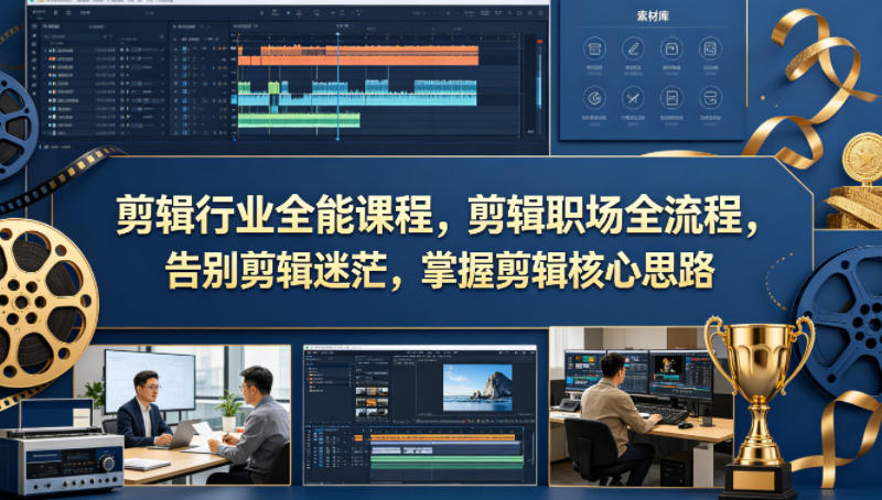 剪辑行业全能课程，剪辑职场全流程，告别剪辑迷茫，掌握剪辑核心思路-菠萝头