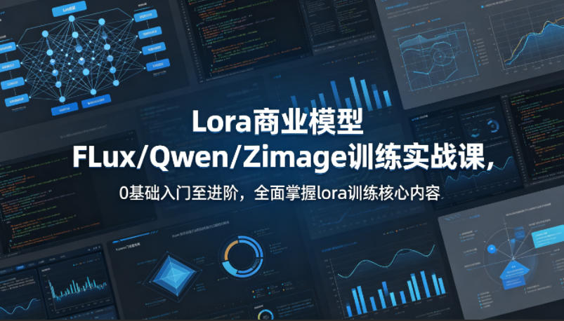 系统性学习Lora商业模型FLux／Qwen／Zimage训练实战课，0基础入门至进阶，全面掌握lora训练核心内容-菠萝头