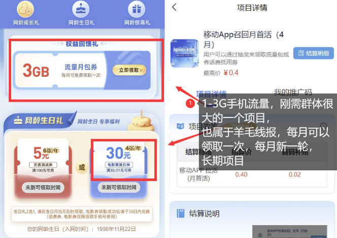 手机流量领取推广_每月一轮，刚需类的长期项目-菠萝头