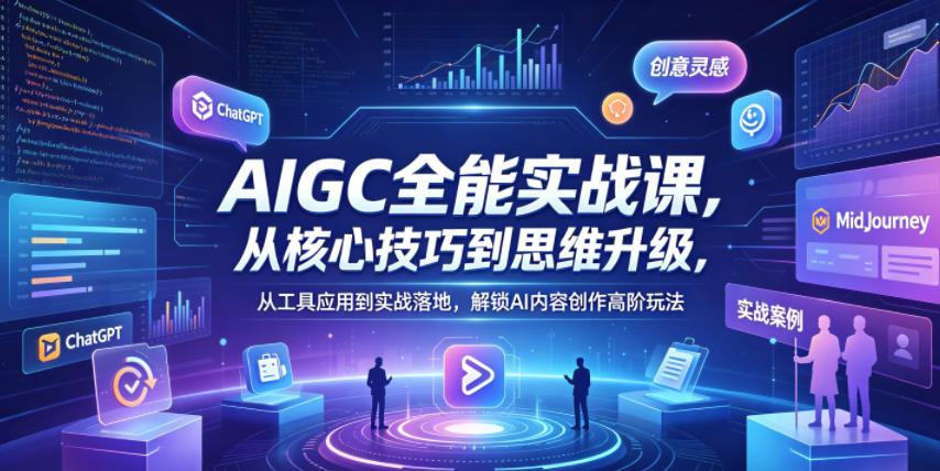 AIGC全能实战课，从核心技巧到思维升级，从工具应用到实战落地，解锁AI内容创作高阶玩法-菠萝头
