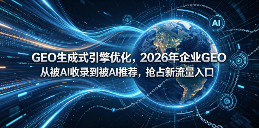 GEO生成式引擎优化，2026年企业GEO从被AI收录到被AI推荐，抢占新流量入口-菠萝头