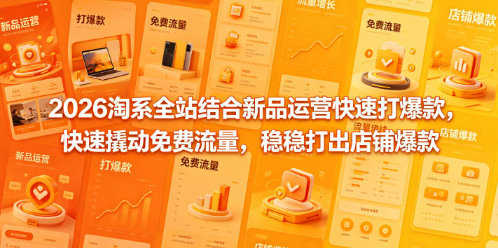 2026淘系全站结合新品运营快速打爆款，快速撬动免费流量，稳稳打出店铺爆款（更新5月12日）-菠萝头