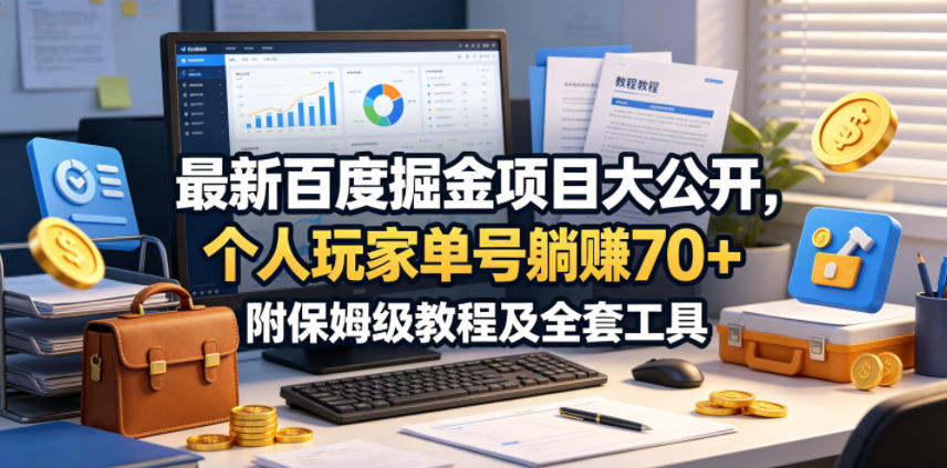 最新百度掘金项目大公开，个人玩家单号躺賺70+，附保姆级教程及全套工具【揭秘】-菠萝头