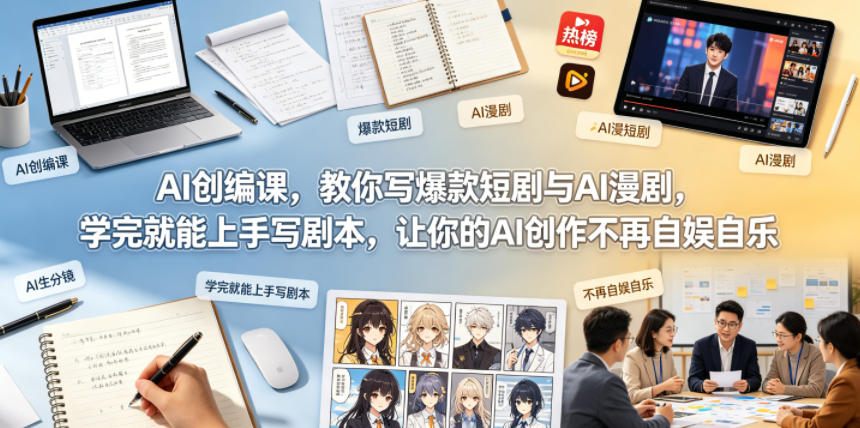 AI创编课，教你写爆款短剧与AI漫剧，学完就能上手写剧本，让你的AI创作不再自娱自乐-菠萝头