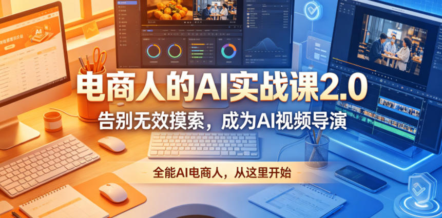 电商人的AI实战课2.0，告别无效摸索，成为AI视频导演，全能AI电商人，从这里开始-菠萝头
