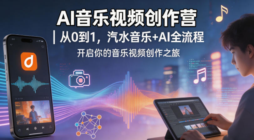 AI音乐视频创作营｜从0到1，汽水音乐+AI全流程，开启你的音乐视频创作之旅-菠萝头