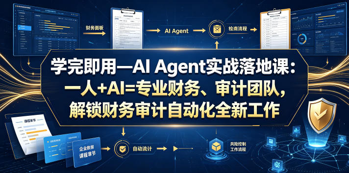 学完即用—AI Agent实战落地课：一人+AI=专业财务、审计团队，解锁财务审计自动化全新工作模式-菠萝头
