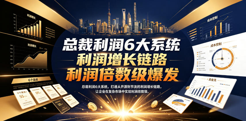 总裁利润6大系统，打通从开源到节流的利润增长链路，让企业在复杂市场中实现利润倍数级爆发-菠萝头