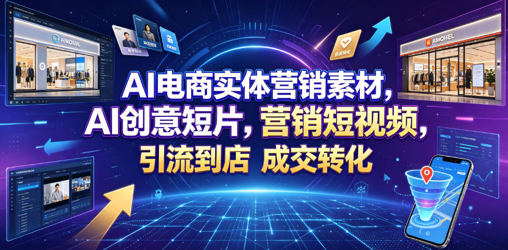 AI电商实体营销素材，AI创意短片，高效打造营销短视频，轻松引流到店，稳定提升门店客流与成交转化-菠萝头