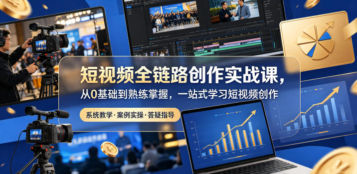 短视频全链路创作实战课，从0基础到熟练掌握，一站式学习短视频创作-菠萝头