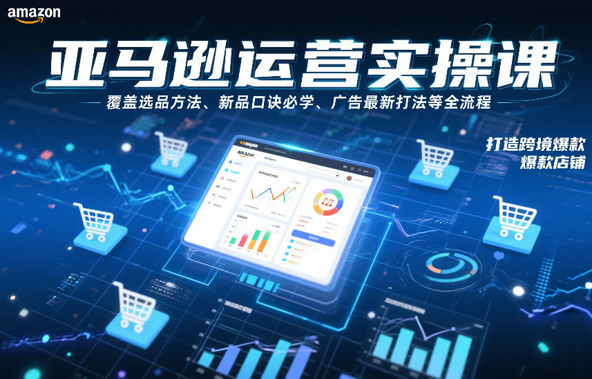 亚马逊运营实操课，覆盖选品方法、新品口诀必学、广告最新打法等全流程，打造跨境爆款店铺（更新6月）-菠萝头