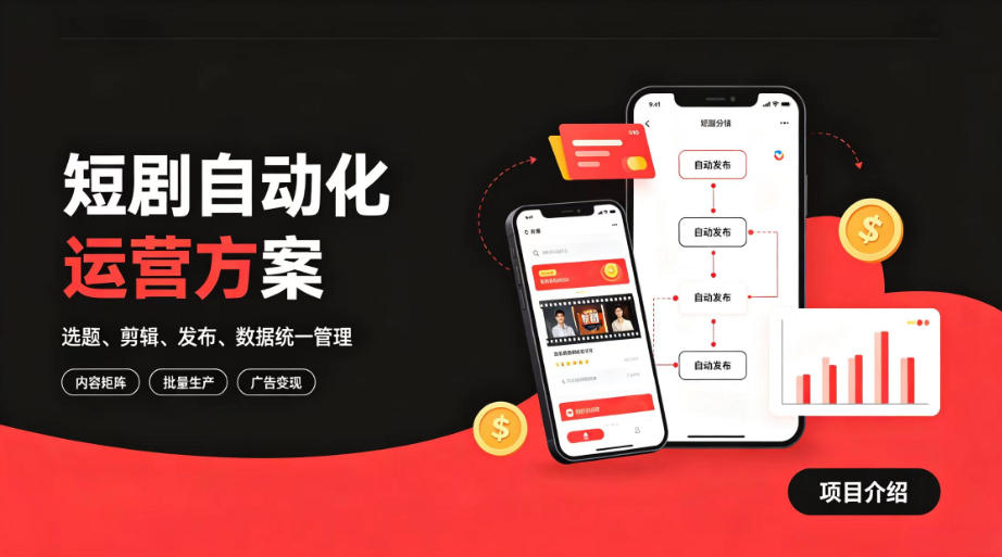 快手全自动短剧矩阵项目｜自动化分发，流量持续变现【揭秘】-菠萝头