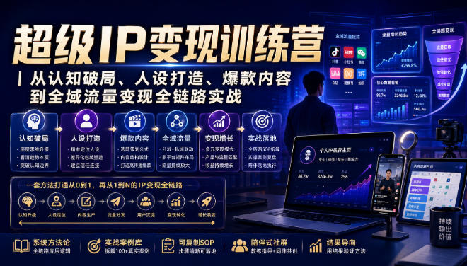 超级IP变现训练营｜从认知破局、人设打造、爆款内容到全域流量变现全链路实战-菠萝头