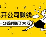 0元开公司赚钱,不花一分钱几天躺赚了30多万,详细操作流程!-第一资源库