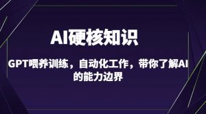 AI硬核知识-GPT喂养训练，自动化工作，带你了解AI的能力边界（10节课）-第一资源库