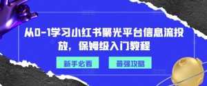 从0-1学习小红书聚光平台信息流投放,保姆级入门教程-第一资源库