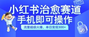 小红书治愈视频赛道，手机即可操作，流量超级火爆，单日变现300+【揭秘】-第一资源库