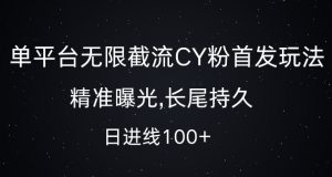 单平台无限截流创业粉首发玩法,精准曝光,长尾持久,日引流100+【揭秘】-第一资源库