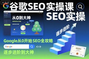 谷歌SEO实操课,Google从0开始SEO全攻略,逐步进阶到大神-第一资源库