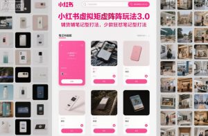 小红书虚拟矩阵玩法3.0,铺货铺笔记型打法,少款狂怼笔记型打法-第一资源库