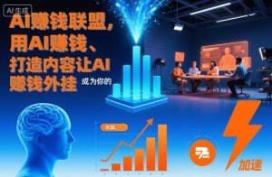 AI賺钱联盟,用AI賺钱、打造内容让AI成为你的賺钱外挂-第一资源库