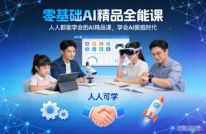 零基础AI精品全能课,人人都能学会的AI精品课,学会AI拥抱时代-第一资源库