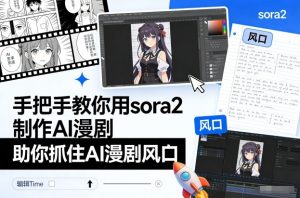 手把手教你用sora2制作AI漫剧,助你抓住AI漫剧风口-第一资源库