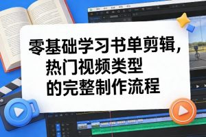 零基础学习书单剪辑,热门视频类型的完整制作流程(更新2026)-第一资源库