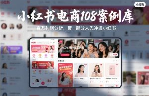 小红书电商108案例库,百W利润分析,带一部分人先冲进小红书【文档】-第一资源库