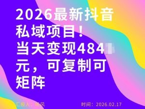 26年最新抖音私域玩法,当天变现4张+,可复制可粘贴,新手小白可做-第一资源库