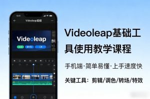 Videoleap基础工具使用教学课程,手机端视频剪辑教学,简单易懂,上手速度快-第一资源库