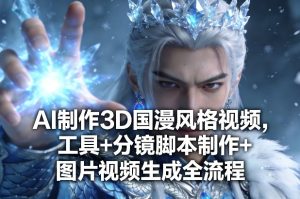 AI制作3D国漫风格视频，工具+分镜脚本制作+图片视频生成全流程-第一资源库