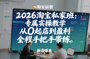 2026淘宝私家班:专属实操教学,从0起店到盈利,全程手把手带练(更新)-第一资源库