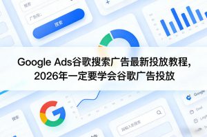 Google Ads谷歌搜索广告最新投放教程,2026年一定要学会谷歌广告投放-菠萝头