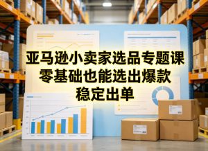 亚马逊小卖家选品专题课,零基础也能选出爆款,稳定出单-菠萝头