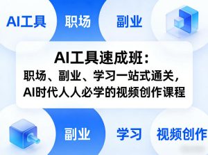 AI工具速成班:职场、副业、学习一站式通关,AI时代人人必学的视频创作课程-菠萝头
